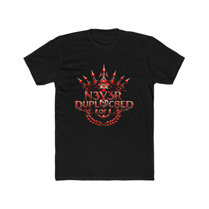 Crown Graphic Streetwear Tee – Bold “Never Duplicated”
