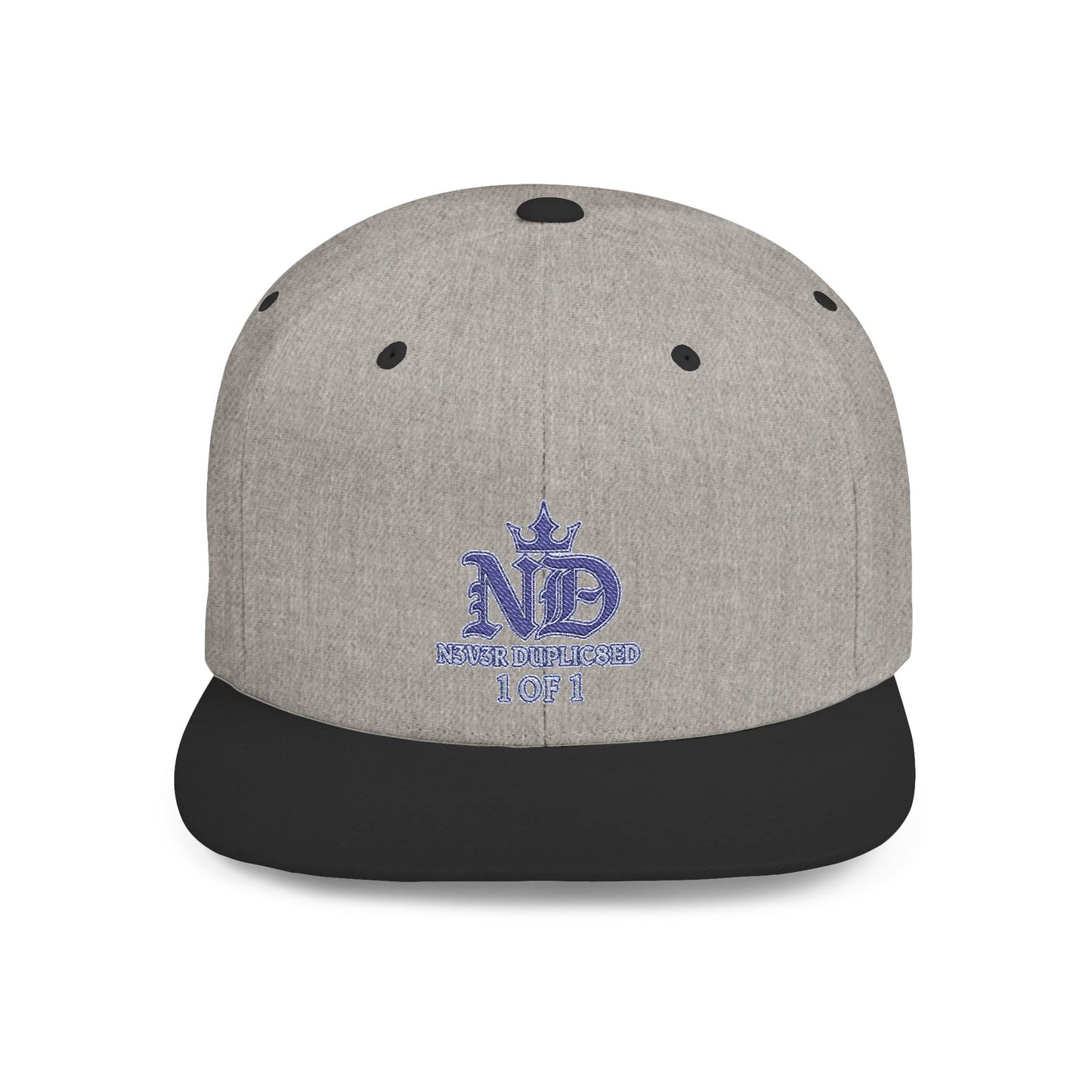 Camouflage Snapback Hat – "N3V3R DUPLIC8ED" Crown Streetwear Cap