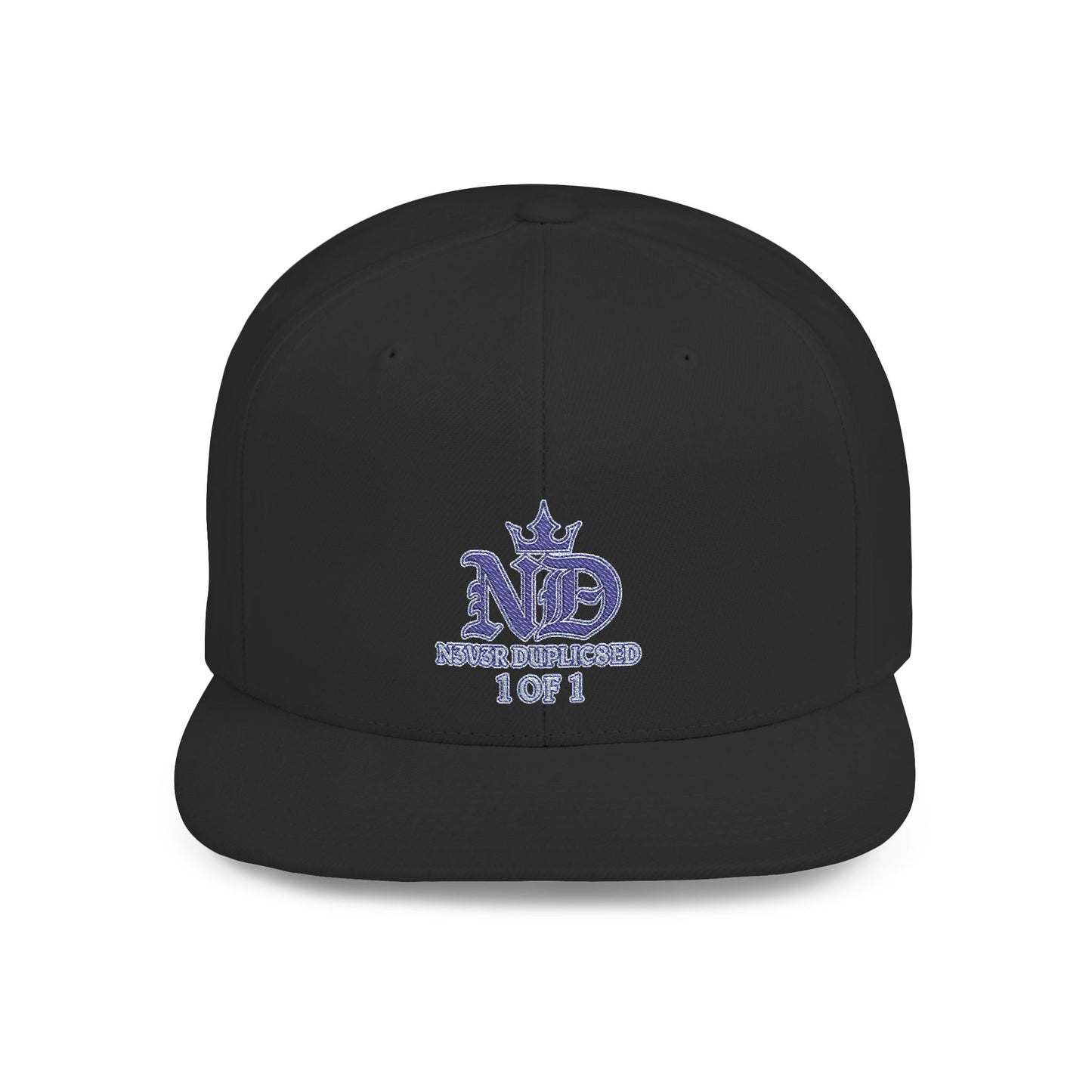 Camouflage Snapback Hat – "N3V3R DUPLIC8ED" Crown Streetwear Cap