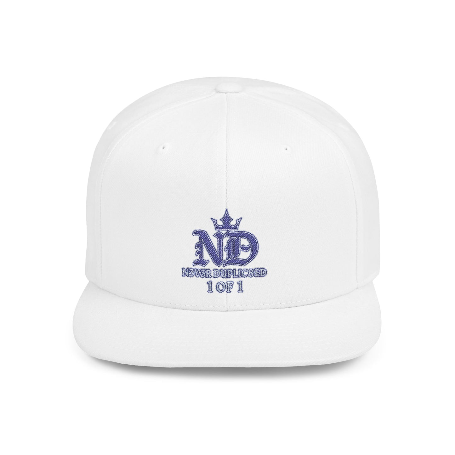 Camouflage Snapback Hat – "N3V3R DUPLIC8ED" Crown Streetwear Cap