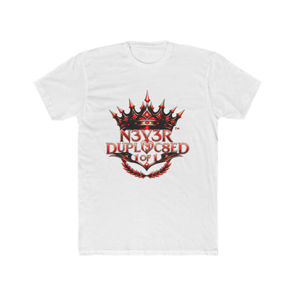 Crown Graphic Streetwear Tee – Bold “Never Duplicated”