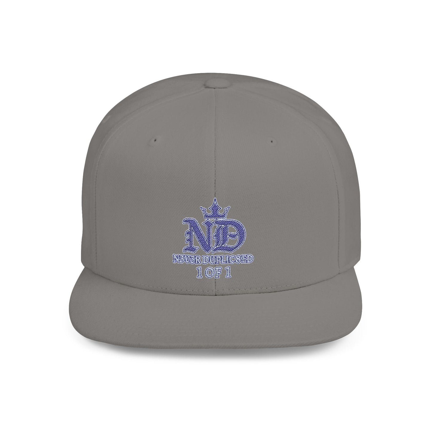 Camouflage Snapback Hat – "N3V3R DUPLIC8ED" Crown Streetwear Cap