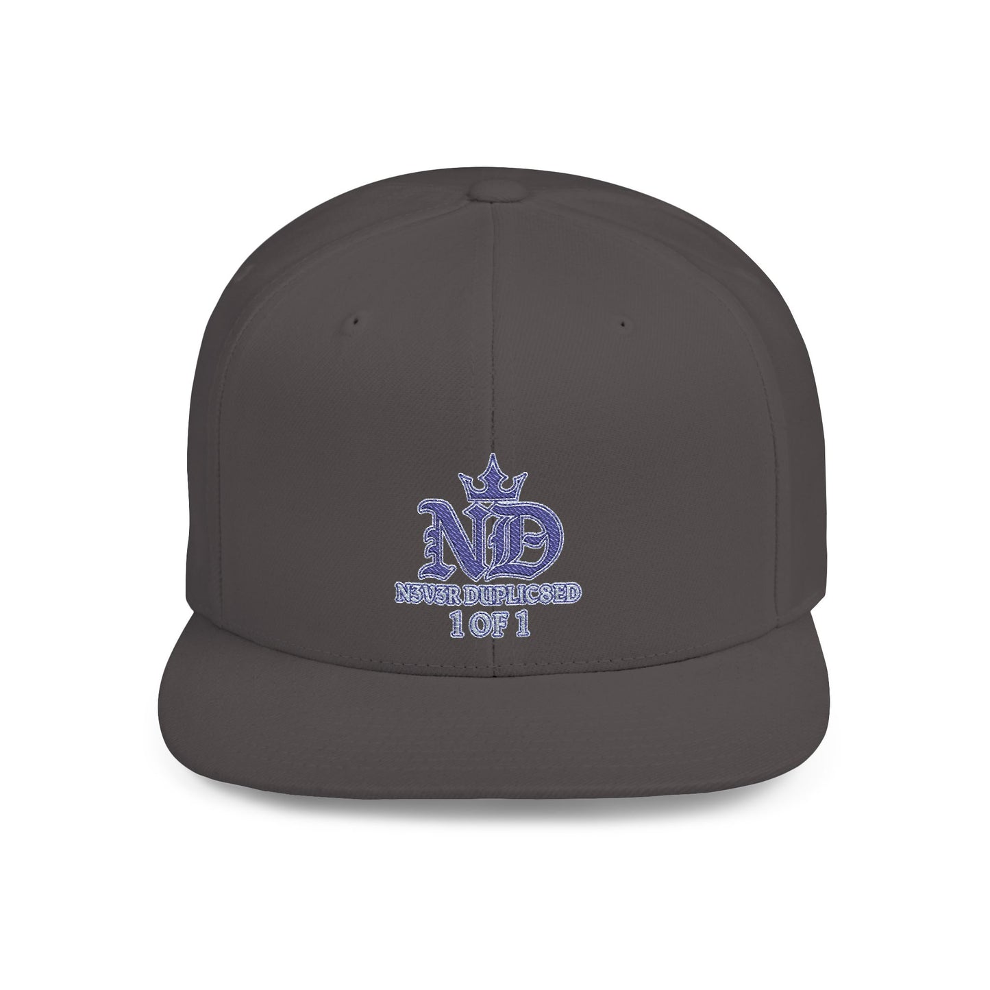 Camouflage Snapback Hat – "N3V3R DUPLIC8ED" Crown Streetwear Cap
