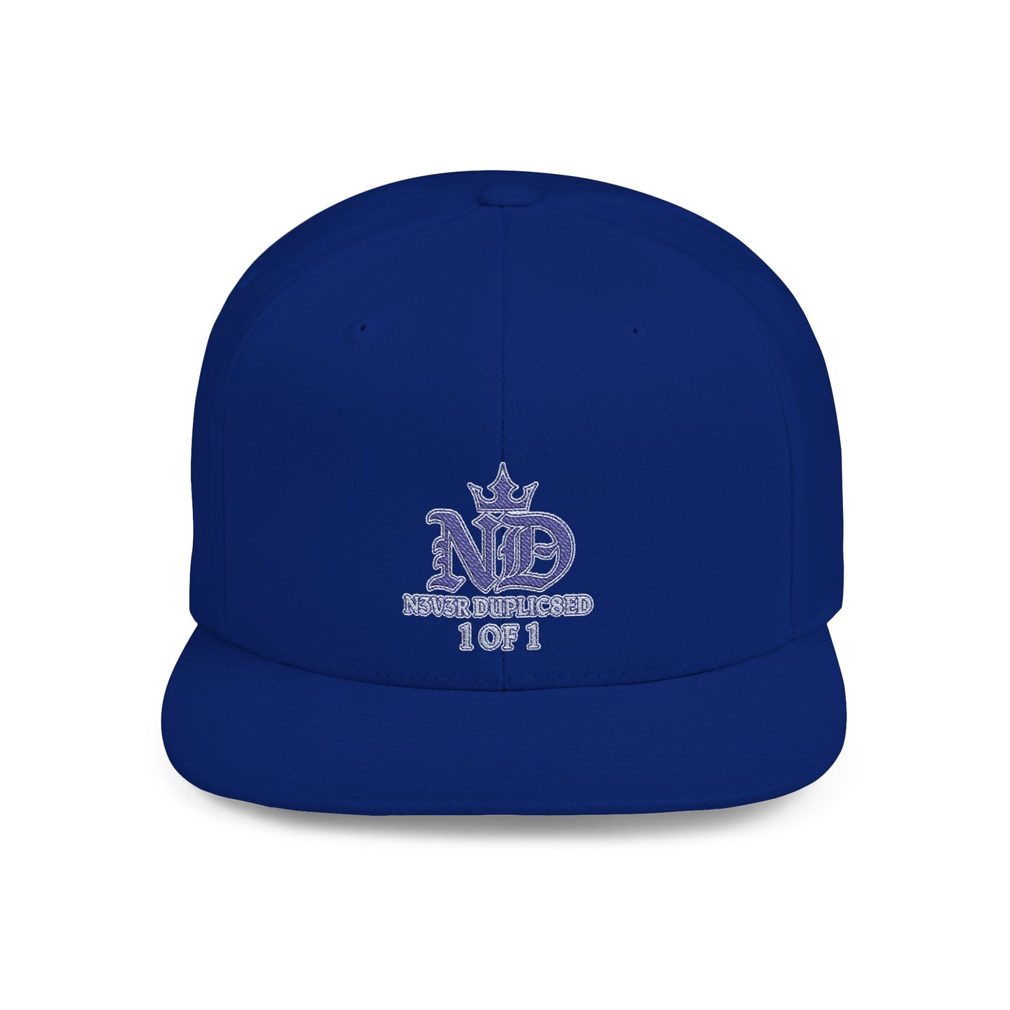Camouflage Snapback Hat – "N3V3R DUPLIC8ED" Crown Streetwear Cap