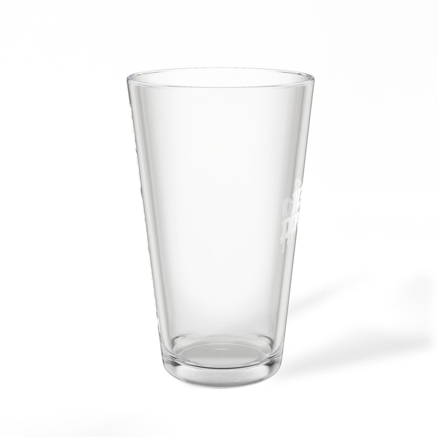 16oz Engraved Pint Glass – Vertical Drip Cross Design