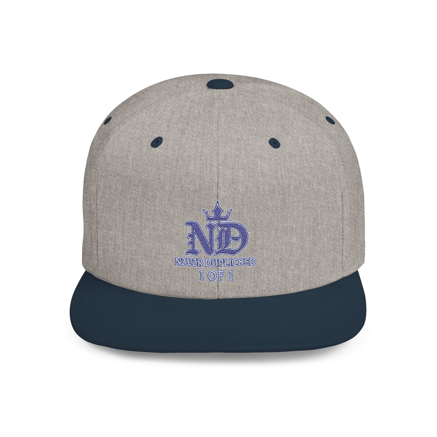 Camouflage Snapback Hat – "N3V3R DUPLIC8ED" Crown Streetwear Cap