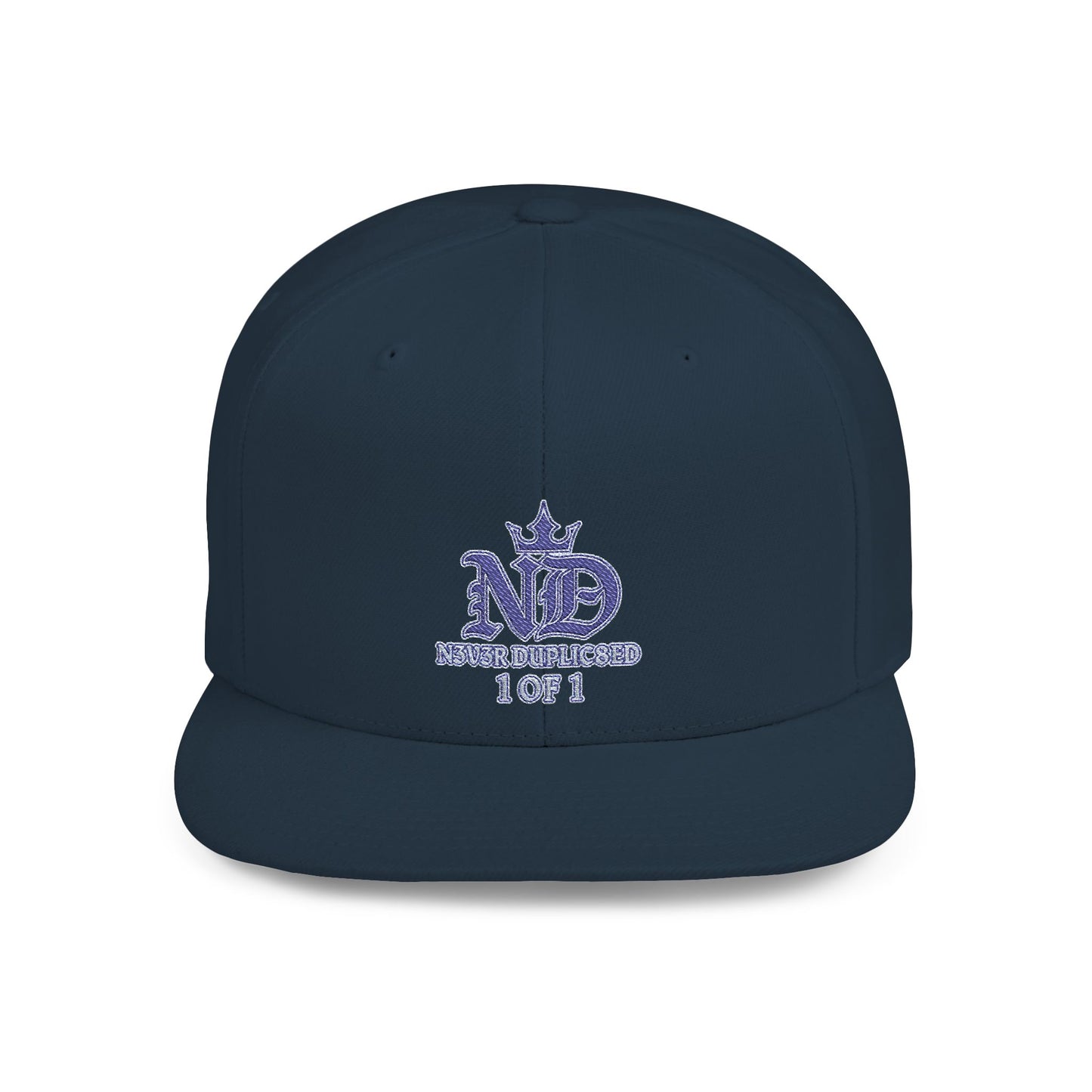 Camouflage Snapback Hat – "N3V3R DUPLIC8ED" Crown Streetwear Cap