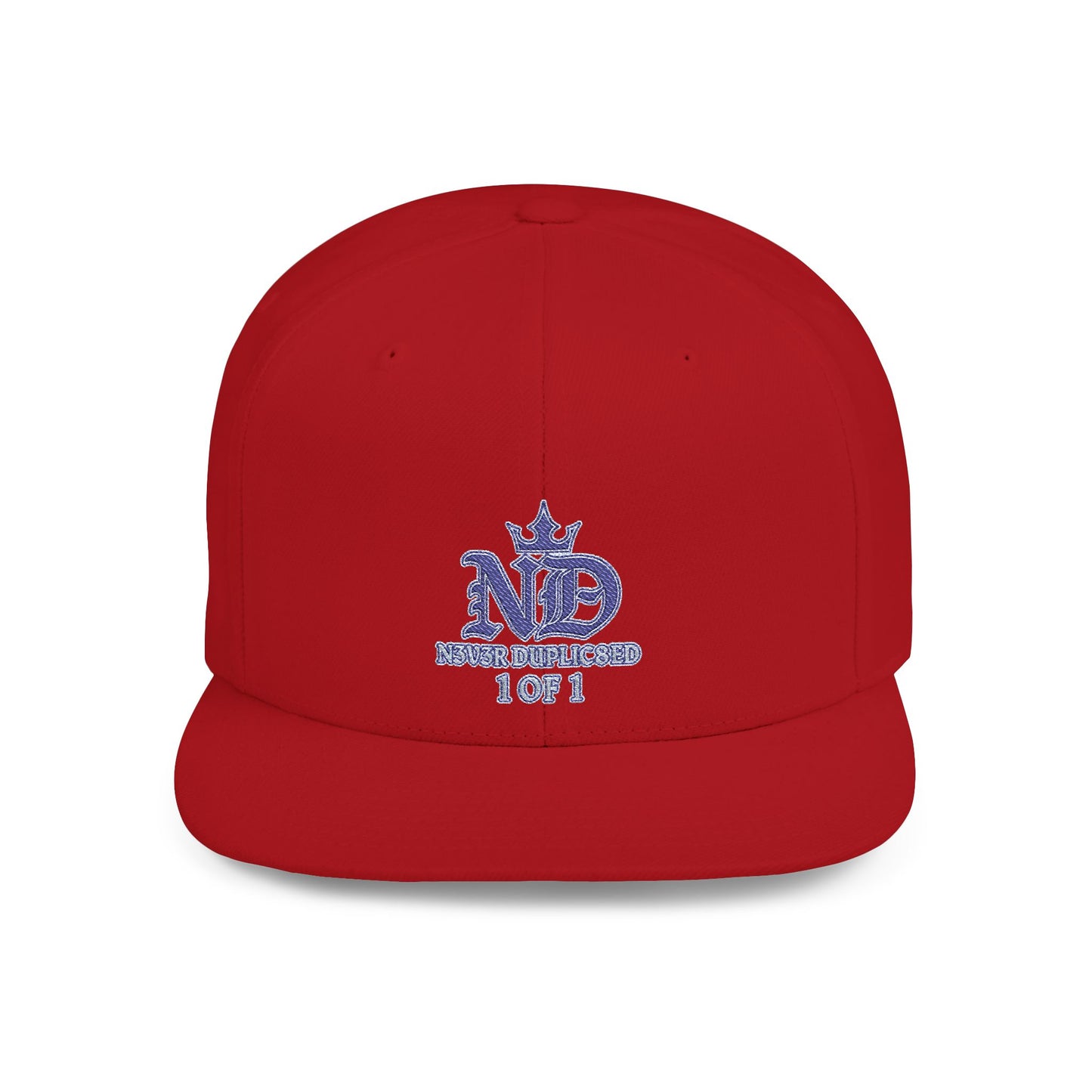 Camouflage Snapback Hat – "N3V3R DUPLIC8ED" Crown Streetwear Cap