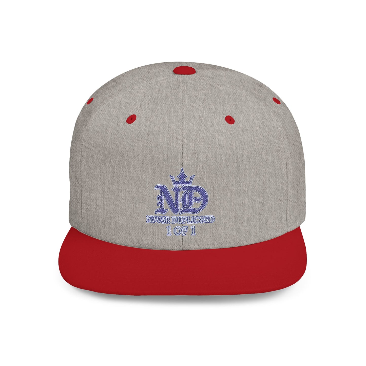 Camouflage Snapback Hat – "N3V3R DUPLIC8ED" Crown Streetwear Cap