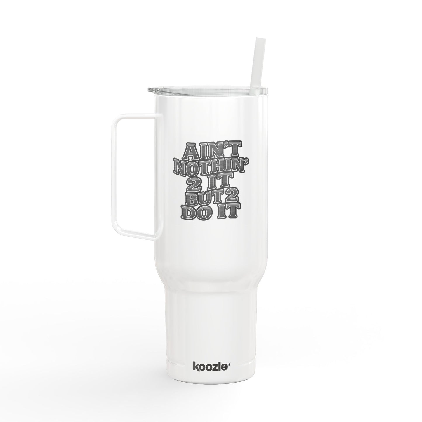 40oz Engraved Tumbler - "Ain't Nobody Gotta Tell Me" Stainless Insulated Cup with Lid